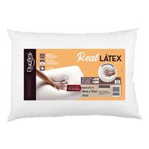 Travesseiro Real Látex Alto Duoflex Branco Para fronha 50cmx70cm Espuma 100% látex