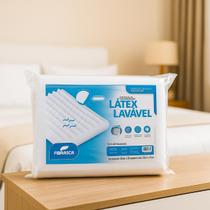 Travesseiro Refrescante Látex Lavável Anti Ácaro Mofo Tecnologia Refresca Conforto Verão Saudável
