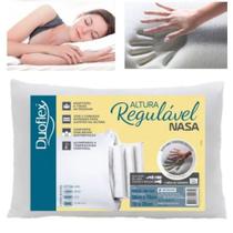 Travesseiro Regulagem De Altura Nasa Antialérgico Grande Duoflex Regulável Confortável Viscoelástica