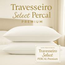 Travesseiro Select Percal Branco Alto Macio Premium Luxo Antialergico Travesseiro Select Percal Branco Alto Macio Premium Luxo Antialergico