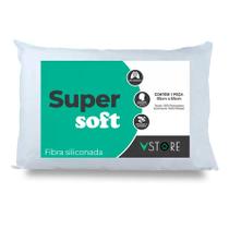 Travesseiro Soft Antialérgico Fibra Siliconada Branco V-Tech