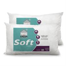 Travesseiro Soft Antialergico Fibra Siliconada kit 2 uni