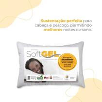 Travesseiro Soft Gel Conforto Macio E Duradouro Branco