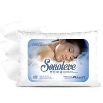 Travesseiro Sonoleve Lavável 50x70cm Microfibra Trisoft Branco