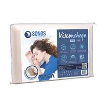 Travesseiro Sonos Visconchego 12cm Bege Travesseiro Sonos Visconchego 12cm Bege
