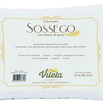 Travesseiro Sossego Com Pluma De Ganso 70x50 Cm Percal 150 Fios 1 Peça 100% Algodão - Branco Travesseiro Sossego Com Pluma De Ganso 70x50 Cm Percal 150 Fios 1 Peça 100% Algodão - Branco