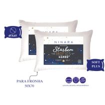 Travesseiro Suporte Firme Extra Macio 45x65 Branco Ninara