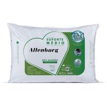 Travesseiro Suporte Médio Macio Alto 50x70 100% Algodão Antialérgico Lavável Antiácaros Altenburg