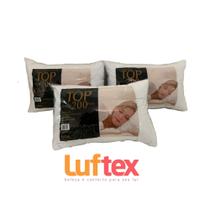 Travesseiro top percal 200 fios com fibra de silicone - LUFTEX