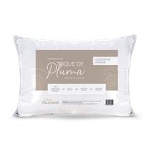 Travesseiro Toque De Pluma Apoio Firme 70cm X 50cm Macio,Leve,Confortável e ideal para quem dorme de lado Branco