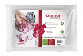 Travesseiro Toque De Rosas Fibra Plumax Lavável