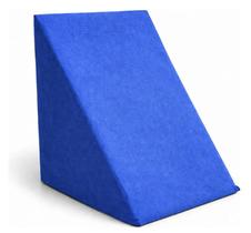 Travesseiro Triangular Encosto Anatômico Almofada de Apoio Capa Removível Lavável Zíper Azul em SUEDE Travesseiro Triangular Encosto Anatômico Almofada de Apoio Capa Removível Lavável Zíper Azul em SUEDE
