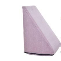 Travesseiro Triangular Encosto Anatômico Almofada de Apoio Espuma D33 Leitura Capa Removível Zíper Adulto