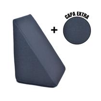 Travesseiro Triangular Encosto Anatômico Espuma Apoio Costas Repouso Leitura + Capa Extra