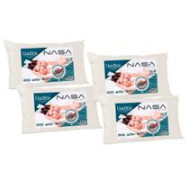 Travesseiro Viscoelástico Nasa Luxo King NN1016 Kit c/ 4 Un (90x50) - Duoflex