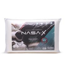 Travesseiro Viscoelástico Nasa-X Perfil Baixo 10 cm Duoflex Espuma Inteligente Anatômico Ergonômico Antialérgico