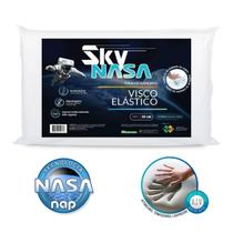 Travesseiro Viscoelástico Nasa X Perfil Baixo 10 cm NAP Espuma Inteligente Anatômico Ergonômico Antialérgico