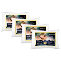 Travesseiro Viscoelástico Visco Slim 4 Unidades p/Fronha 38x58cm (Tamanho 38x58) - Ortobom