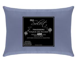 Travesseiro Zelo Select Toque de Pluma 0.50x0.70m - Percal 400 Fios - Índigo