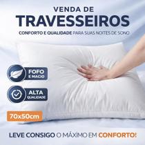 Travesseiros PLUMA 50cm x 70cm com Zíper