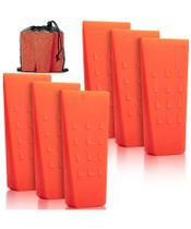 Tree Felling Wedges UNCO de 5,5 polegadas com pontas, pacote com 6 unidades com bolsa Tree Felling Wedges UNCO de 5,5 polegadas com pontas, pacote com 6 unidades com bolsa