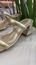 Tree Shoes Metallic Block Heel Mule