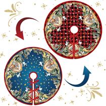 Tree Skirt clothmile 36" Reversível Presépio de Natal Tree Skirt clothmile 36" Reversível Presépio de Natal