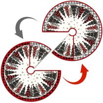Tree Skirt clothmile Reversível 91 cm Vermelho Preto Cinza Xadrez Tree Skirt clothmile Reversível 91 cm Vermelho Preto Cinza Xadrez