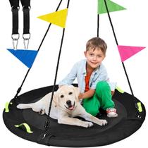 Tree Swing HeyZoo Saucer Flying 101,6 cm para crianças 408,23 kg preto