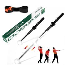 Treinador de Swing de Golfe Quewpk com Empunhadura Retrátil para Destros Treinador de Swing de Golfe Quewpk com Empunhadura Retrátil para Destros