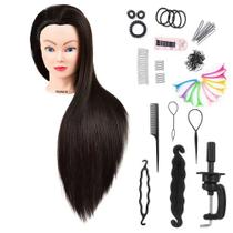 Treinamento de modelagem de cabelo Mannequin Head Pinzer de 66 a 72 cm de comprimento Treinamento de modelagem de cabelo Mannequin Head Pinzer de 66 a 72 cm de comprimento
