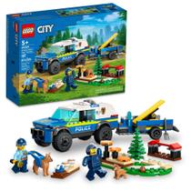Treino de cães policiais móveis LEGO City, SUV brinquedo com carro