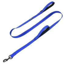 Trela de cão Traffic Dog de alça dupla Max e azul Neo Reflective Trela de cão Traffic Dog de alça dupla Max e azul Neo Reflective