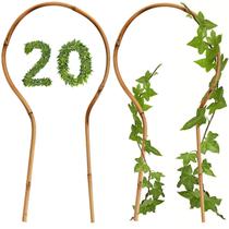 Treliça de bambu WUWEOT, pacote com 20, suporte de plantas em forma de laço de 40 cm Treliça de bambu WUWEOT, pacote com 20, suporte de plantas em forma de laço de 40 cm
