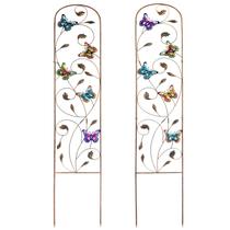 Treliça de jardim SUNNYPARK, conjunto de 2 borboletas de metal 150 cm H