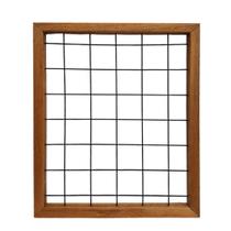 Treliça Grade de Metal e Madeira 50x60 Jardim Vertical