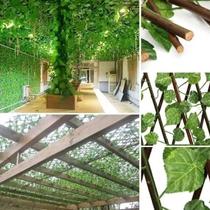 Treliça Muro Inglês Flores Artificiais Gradil 1,60 X 35