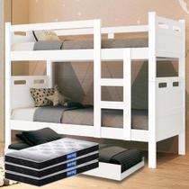 Treliche Barreto Lonçarcci, Beliche Jaspe com Cama Auxiliar, com 3 colchões Probel Guarda Costas Inclusos, Envio Imediato