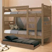 Treliche Beliche Barreto com Cama Auxiliar e 3 Colchões Probel D20 Guarda-Costas Treliche Beliche Barreto com Cama Auxiliar e 3 Colchões Probel D20 Guarda-Costas