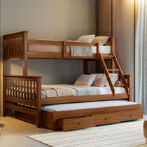 Treliche Com Cama Casal Em Madeira e Aux Casal C/ Gavetas Woodstore