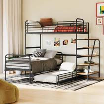 Treliche com Escada Lateral em Ferro Aço Carbono Tubular Teko Casatema MadeiraOriginals