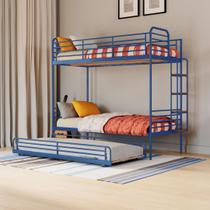 Treliche em Ferro Aço Carbono Tubular Teko Casatema MadeiraOriginals Azul/Álamo