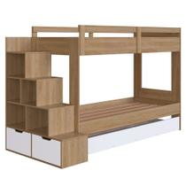 Treliche Infantil Com Escada e Nichos Infix C06 Aveiro/Branco - Mpozenato Treliche Infantil Com Escada e Nichos Infix C06 Aveiro/Branco - Mpozenato