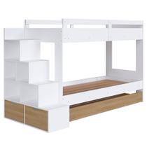 Treliche Infantil Com Escada e Nichos Infix C06 Branco/Aveiro - Mpozenato Treliche Infantil Com Escada e Nichos Infix C06 Branco/Aveiro - Mpozenato