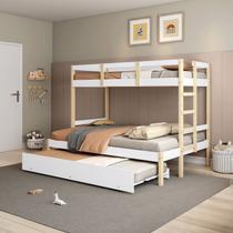 Treliche Juvenil Solteiro e Casal Family Soft Madeira e Mdf Casatema MadeiraOriginals