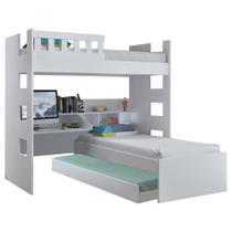 Treliche Multifuncional com Escrivaninha Faces F04 Branco - Mpozenato
