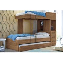 Treliche Plus c/ 3 Gavetas c/Auxiliar Jatoba - Santos Andirá Treliche Plus c/ 3 Gavetas c/Auxiliar Jatoba - Santos Andirá