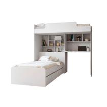 Treliche Santos Andira Modulo Office New + Cama Solteiro Branca - SANDIRA