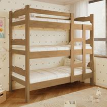 Treliche Solteiro Cama Madeira Maciça Reforçada Cor Nogueira