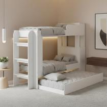 Treliche Solteiro com Baú e 1 Porta CR35549 MDF-MDP Branco Multimóveis